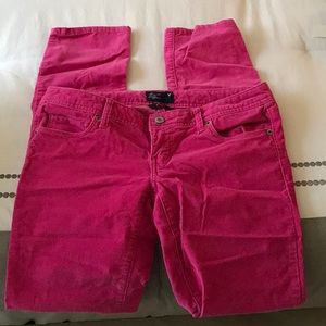 American eagle cords skinny pink euc